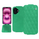 Apple iPhone 16 Plus leather case - Menthe vintage - Couture ( Pantone #37b375 ) 