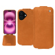 Housse cuir Apple iPhone 16 Plus - Mandarine vintage ( Pantone #d47231 ) 