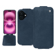 Housse cuir Apple iPhone 16 Plus - Jean vintage ( Pantone #2f414f  ) 