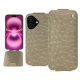 Funda de piel Apple iPhone 16 Plus - Autruche desert ( Pantone #A39382 ) 