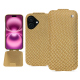 Housse cuir Apple iPhone 16 Plus - Serpent sabbia ( Pantone #D2BA92 )