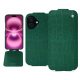 Capa em pele Apple iPhone 16 Plus - Crocodile pino ( Pantone #173F35 ) 