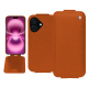 Housse cuir Apple iPhone 16 Plus - Orange vibrant ( Pantone #e36b39 ) 