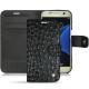 Lederschutzhülle Samsung Galaxy S7 - Autruche nero