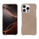 Coque cuir Apple iPhone 16 Pro - Taupe vintage ( Pantone #bda790 ) 