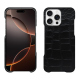 Capa em pele Apple iPhone 16 Pro - Crocodile nero ( Noir / Black) 