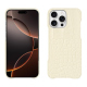 Capa em pele Apple iPhone 16 Pro - Crocodile milk ( Pantone #d6d2c4 ) 