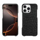 Apple iPhone 16 Pro leather cover - Autruche nero ( Noir / Black) 