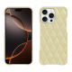 Coque cuir Apple iPhone 16 Pro - Beige - Couture ( Nappa - Pantone #ceb888 ) 