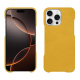 Lederschutzhülle Apple iPhone 16 Pro - Jaune soulèu ( Pantone #F3B934 )