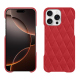 Custodia in pelle Apple iPhone 16 Pro - Rouge troupelenc - Couture ( Pantone #AB191A )