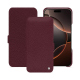 Housse cuir Apple iPhone 16 Pro - Lie de vin ( Pantone #412234 ) 