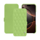 Capa em pele Apple iPhone 16 Pro - Vert olive - Couture ( Nappa - Pantone #a7c58e ) 