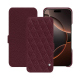 硬质真皮保护套 Apple iPhone 16 Pro - Lie de vin - Couture ( Pantone #412234 ) 