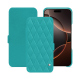 Apple iPhone 16 Pro leather case - Bleu fluo - Couture