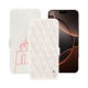 Apple iPhone 16 Pro leather case - Blanc escumo - Couture ( Pantone #D6D6D1 )