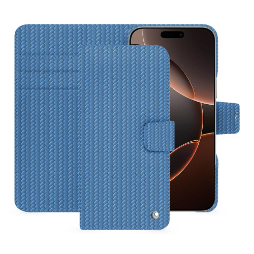 Custodia a portafoglio per Apple iPhone 16 Pro - Luxe et SingularitéAbaca ishia ( Pantone #395775 ) 