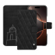 Capa de couro para carteira Apple iPhone 16 Pro - Negre poudro - Couture ( Pantone #111212 )