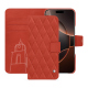 Capa de couro para carteira Apple iPhone 16 Pro - Arange clouquié - Couture ( Pantone #D33108 )