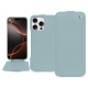 Capa em pele Apple iPhone 16 Pro - Bleu ciel ( Nappa - Pantone #abcae9 ) 