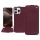 Capa em pele Apple iPhone 16 Pro - Lie de vin ( Pantone #412234 ) 