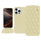 Funda de piel Apple iPhone 16 Pro - Beige - Couture ( Nappa - Pantone #ceb888 ) 