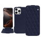 Apple iPhone 16 Pro leather case - Cobalt - Couture ( Pantone #2b253f ) 
