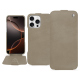 Apple iPhone 16 Pro leather case - Darboun sabla ( Pantone #BCB1A1 )