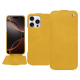 Housse cuir Apple iPhone 16 Pro - Jaune soulèu ( Pantone #F3B934 )