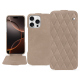 Apple iPhone 16 Pro leather case - Taupe vintage - Couture ( Pantone #591d16 ) 