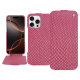 Lederschutzhülle Apple iPhone 16 Pro - Serpent ciclamino ( Pantone #9E4C6E ) 