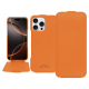 Housse cuir Apple iPhone 16 Pro - Orange PU ( Pantone #ff9351 )