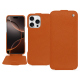 Lederschutzhülle Apple iPhone 16 Pro - Orange vibrant ( Pantone #e36b39 ) 