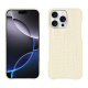 Lederschutzhülle Apple iPhone 16 Pro Max - Crocodile milk ( Pantone #d6d2c4 ) 
