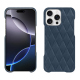 가죽 커버 Apple iPhone 16 Pro Max - Jean vintage - Couture ( Pantone #2f414f  ) 
