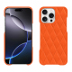 Coque cuir Apple iPhone 16 Pro Max - Orange fluo - Couture ( Pantone #ff5406 ) 