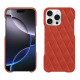 가죽 커버 Apple iPhone 16 Pro Max - Arange clouquié - Couture ( Pantone #D33108 )