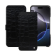 Capa em pele Apple iPhone 16 Pro Max - Crocodile nero ( Noir / Black) 