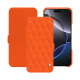 Lederschutzhülle Apple iPhone 16 Pro Max - Orange fluo - Couture ( Pantone #ff5406 ) 