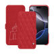 Housse cuir Apple iPhone 16 Pro Max - Rouge troupelenc - Couture ( Pantone #AB191A )