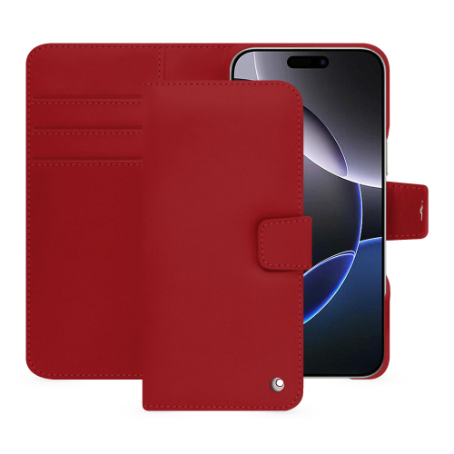 Capa de luxo para iPhone 16 Pro Max | Haute CoutureRouge ( Nappa - Pantone #d50032 ) 