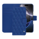 Capa de couro para carteira Apple iPhone 16 Pro Max - Bleu océan - Couture ( Nappa - Pantone #15458a) 