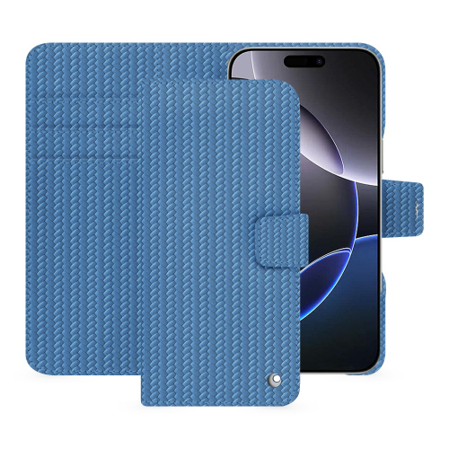 Custodia a portafoglio di lusso per iPhone 16 Pro Max | Haute CoutureAbaca ishia ( Pantone #395775 ) 