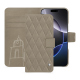 Funda de piel para cartera Apple iPhone 16 Pro Max - Darboun sabla - Couture ( Pantone #BCB1A1 )