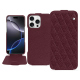 Apple iPhone 16 Pro Max leather case - Lie de vin - Couture ( Pantone #412234 ) 
