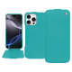 Lederschutzhülle Apple iPhone 16 Pro Max - Bleu fluo