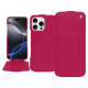 Apple iPhone 16 Pro Max leather case - Rose fluo ( Pantone #ff16b4 ) 