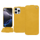 Housse cuir Apple iPhone 16 Pro Max - Jaune soulèu ( Pantone #F3B934 )