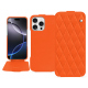 Lederschutzhülle Apple iPhone 16 Pro Max - Orange fluo - Couture ( Pantone #ff5406 ) 