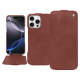 Apple iPhone 16 Pro Max leather case - Passion vintage ( Pantone #591d16 ) 